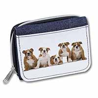 Bulldog Puppy Dogs Unisex Denim Purse Wallet