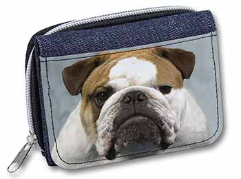 Bulldog Dog Unisex Denim Purse Wallet