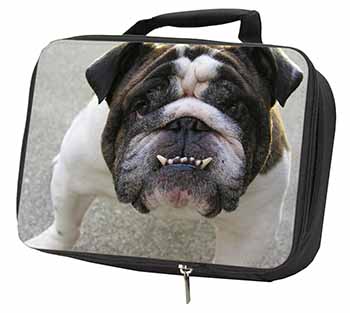 Bulldog Black Insulated School Lunch Box/Picnic Bag