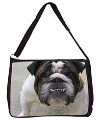 Bulldog Large Black Laptop Shoulder Bag School/College