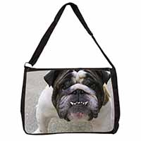 Bulldog Large Black Laptop Shoulder Bag School/College