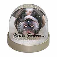 Bulldog "Yours Forever..." Snow Globe Photo Waterball