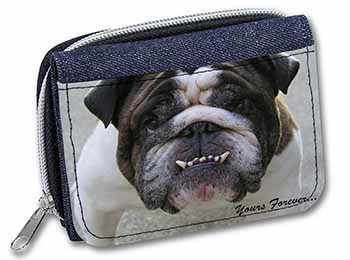 Bulldog "Yours Forever..." Unisex Denim Purse Wallet
