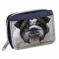 Bulldog "Yours Forever..." Unisex Denim Purse Wallet