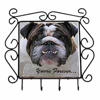 Bulldog "Yours Forever..." Wrought Iron Key Holder Hooks