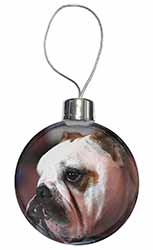 Bulldog Dog Christmas Bauble