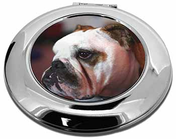 Bulldog Dog Make-Up Round Compact Mirror