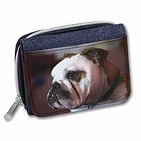 Bulldog Dog Unisex Denim Purse Wallet