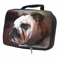 Bulldog Dog Black Insulated School Lunch Box/Picnic Bag