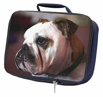 Bulldog Dog Navy Insulated School Lunch Box/Picnic Bag
