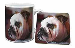 Bulldog Dog Mug and Coaster Set