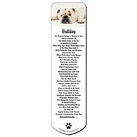 White Bulldog Bookmark, Book mark, Printed full colour