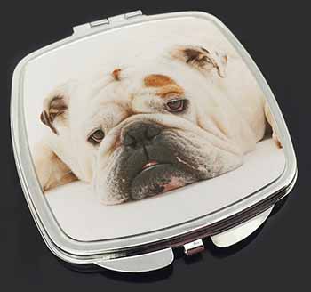 White Bulldog Make-Up Compact Mirror