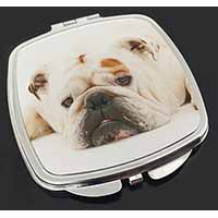 White Bulldog Make-Up Compact Mirror