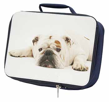 White Bulldog Navy Insulated School Lunch Box/Picnic Bag