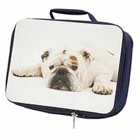 White Bulldog Navy Insulated School Lunch Box/Picnic Bag