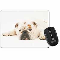 White Bulldog Computer Mouse Mat