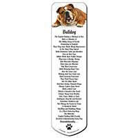 Beautiful Tan Bulldog Bookmark, Book mark, Printed full colour