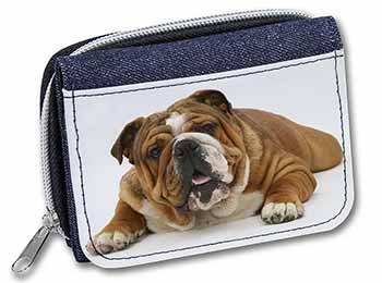 Beautiful Tan Bulldog Unisex Denim Purse Wallet