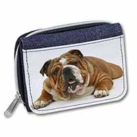 Beautiful Tan Bulldog Unisex Denim Purse Wallet