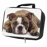 Bulldog Black Insulated School Lunch Box/Picnic Bag