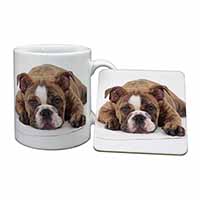 Bulldog Mug and Coaster Set