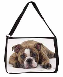 Bulldog Large Black Laptop Shoulder Bag School/College