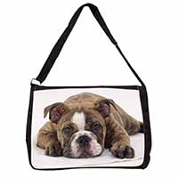 Bulldog Large Black Laptop Shoulder Bag School/College