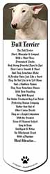 Bull Terrier Dog Bookmark, Book mark, Printed full colour