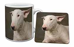 Bull Terrier Dog Mug and Coaster Set