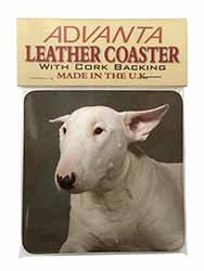 Bull Terrier Dog Single Leather Photo Coaster