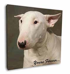 Bull Terrier Dog "Yours Forever" Square Canvas 12"x12" Wall Art Picture Print
