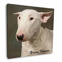 Bull Terrier Dog "Yours Forever" Square Canvas 12"x12" Wall Art Picture Print