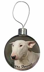 Bull Terrier Dog "Yours Forever" Christmas Bauble