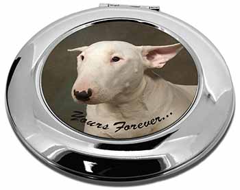 Bull Terrier Dog "Yours Forever" Make-Up Round Compact Mirror
