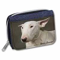 Bull Terrier Dog "Yours Forever" Unisex Denim Purse Wallet