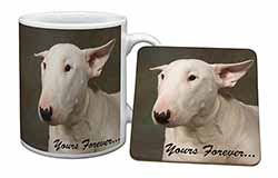 Bull Terrier Dog "Yours Forever" Mug and Coaster Set