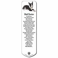 Bull Terrier Dog Bookmark, Book mark, Printed full colour