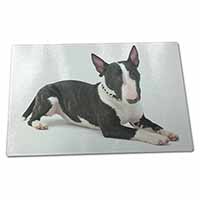 Large Glass Cutting Chopping Board Bull Terrier Dog