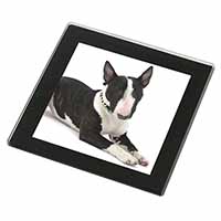 Bull Terrier Dog Black Rim High Quality Glass Coaster