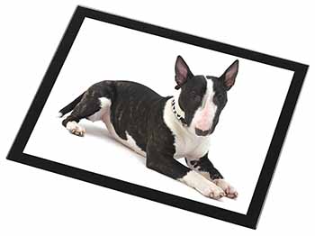 Bull Terrier Dog Black Rim High Quality Glass Placemat