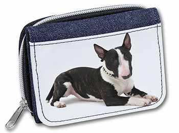 Bull Terrier Dog Unisex Denim Purse Wallet