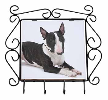 Bull Terrier Dog Wrought Iron Key Holder Hooks