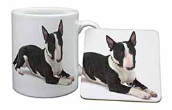 Bull Terrier Dog Mug and Coaster Set