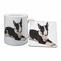 Bull Terrier Dog Mug and Coaster Set