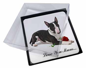 4x Bull Terrier+Rose 