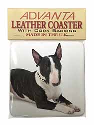 Bull Terrier Dog Single Leather Photo Coaster