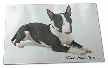 Large Glass Cutting Chopping Board Bull Terrier Dog 