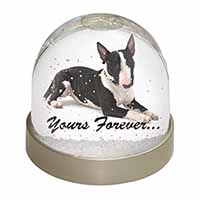Brindle and White Bull Terrier "Yours Forever..." Snow Globe Photo Waterball