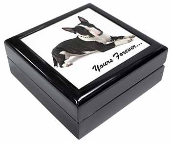 Brindle and White Bull Terrier "Yours Forever..." Keepsake/Jewellery Box